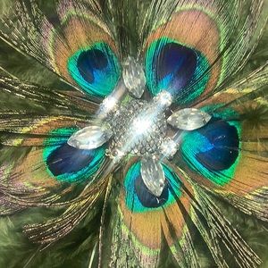 COPY - Gorgeous Peacock Brooch/Hairpiece. Great for Bellydancers/Entertainers!